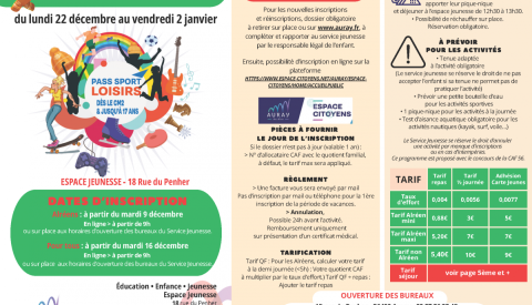 🎄✨ Vacances de Noël à l’Espace Jeunesse : le programme est là ! ✨🎄