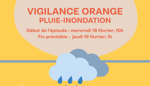 Avis de vigilance orange Pluie-Inondation
