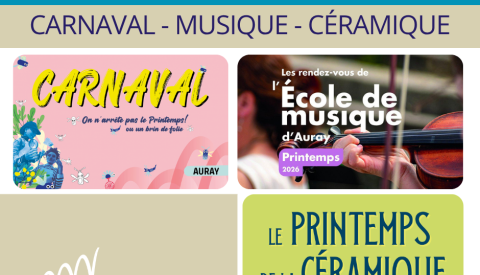 📅 Ce week-end 🎭Carnaval 🎶Musique 👩‍🎨Céramique