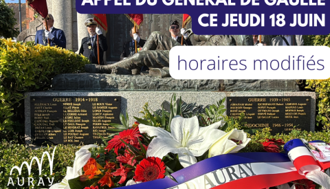 Commémoration de l'appel du 18 juin, horaires modifiés