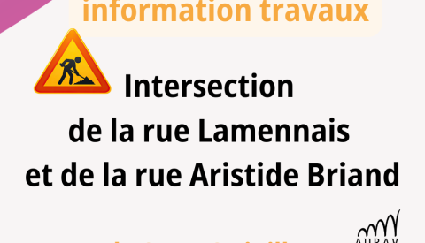 🚧Travaux intersection rues de Lamennais/Aristide Briand🚧