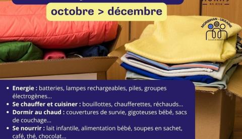 Solidarité avec l’Ukraine : lancement d'une collecte de dons d'hiver 📦