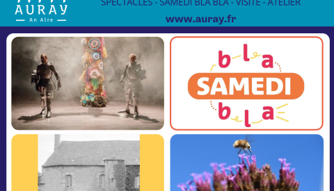 📅 Ce week-end  🎶Spectacle 🗣️Samedi Blabla 🔦Visite guidée 🧺Halles
