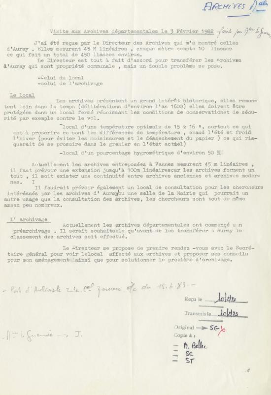 Le service Archives et Patrimoine aujourd’hui