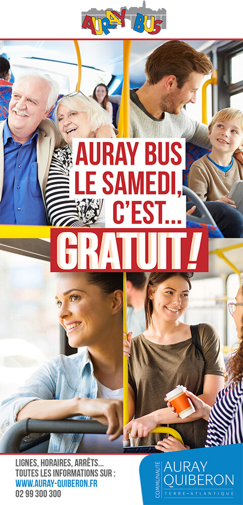 Auray : Une flyer Auray Bus gratuit le samedi
