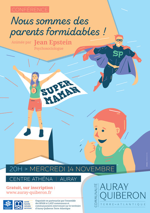 Affiche conférence Jean Epstein "Nous sommes des parents formidables!"