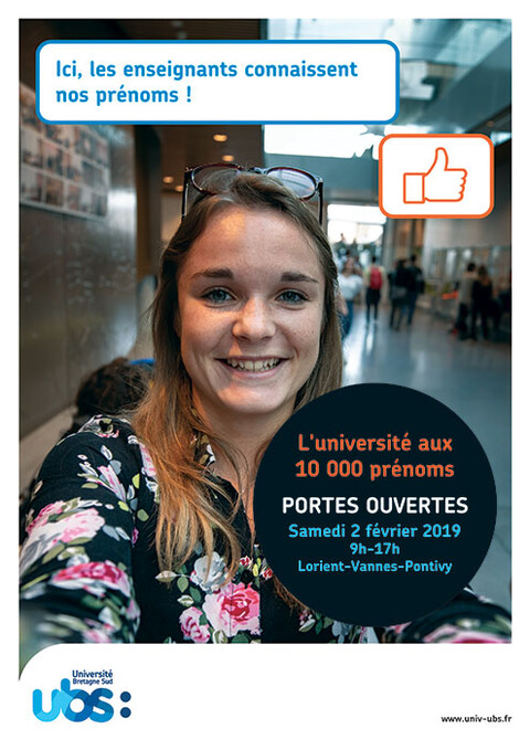 Auray : affiche des portes ouvertes 2019 à l'Université de Bretagne Sud