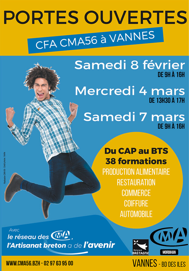 Auray : Flyer portes ouvertes CFA de Vannes 