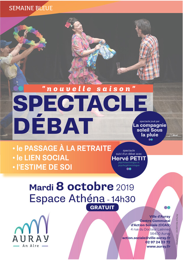 Auray : affiche du spectacle-débat "Nouvelle saison" sur le passage à la retraite
