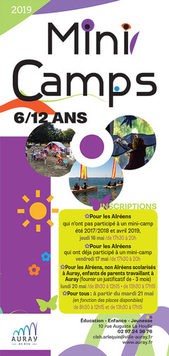 Auray : Une programme mini-camps 2019 Auray : Une programme mini-camps 2019