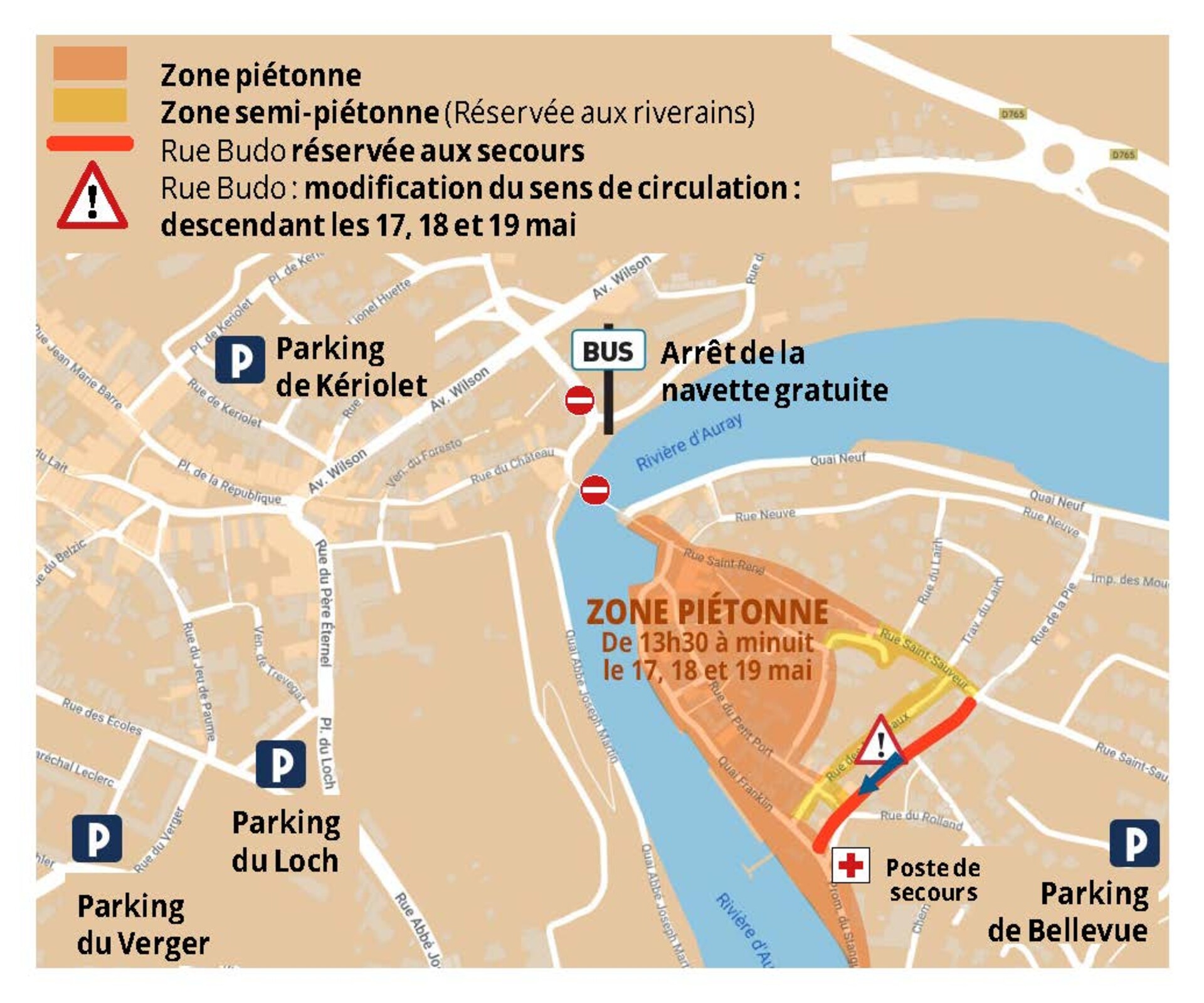 Plan d'accès à Saint Goustan SDG 2023